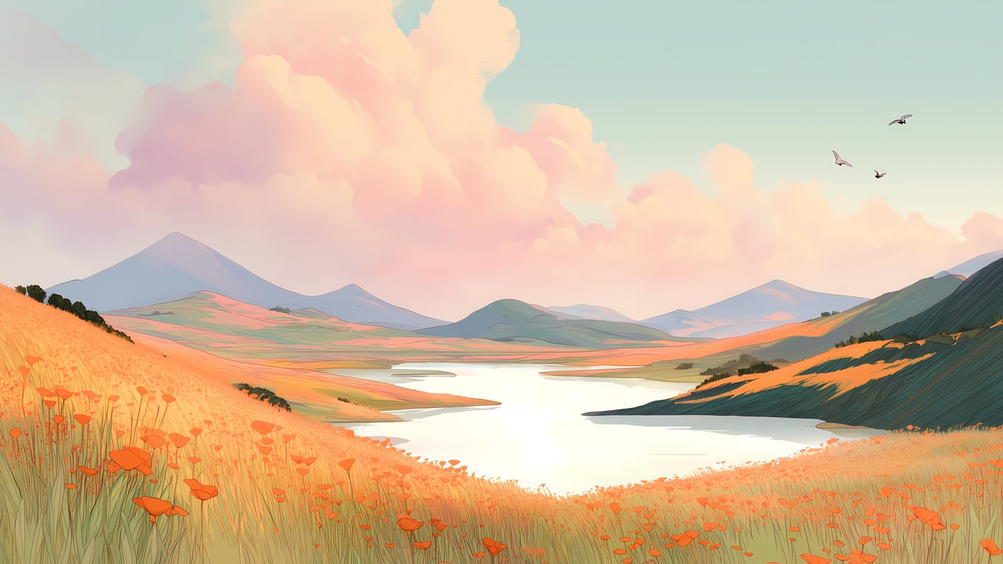 Paysage paisible évoquant la sérénité d'une formation maîtrisée en allergologie.